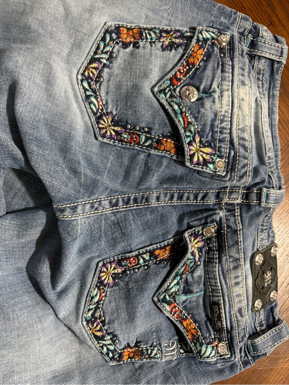 Miss Me Light Blue Denim Jeans - women’s western Casual Denim